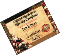 Letter From Santa Preview with Nice List Certificate and Envelope From Santa