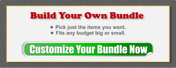 •	Pick just the items you want. •	Fits any budget big or small.